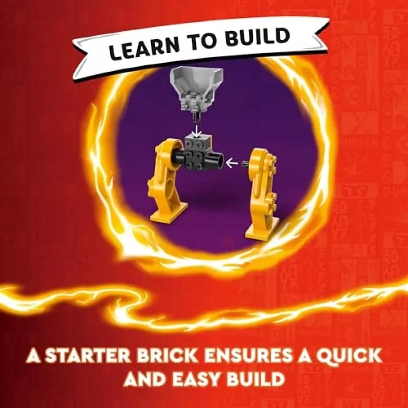 LEGO NINJAGO Arino kovinis mechas – veiksmo figūrėlė ninja žaislas nuo 4 metų berniukams, mergaitėms ir vaikams, Dragons Rising rinkinys su Arino minifigūrėle ir Mini Kata