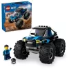 Konstrukcinis žaislas LEGO City 60402 Mėlynasis monstrų sunkvežimis su didelėmis padangomis, 148 dalių, 1 minifigūrėlė, nuo 5 metų