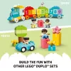 Konstruktorius LEGO DUPLO 10421 ABC sunkvežimis, 36 dalių, 2 minifigūrėlės, nuo 2 m., matmenys 110×140×70 mm