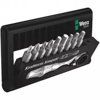 Wera Bit-Check 10 Zyklop Mini BiTorsion 1 rinkinys 10 dalių 7,6 x 2,5 x 12,7 cm