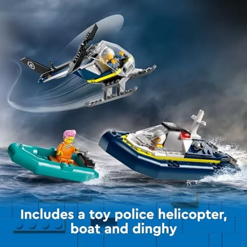LEGO City Policijos nuovada Kalėjimo sala 60419 – 980 dalių, 7 minifigūrėlės