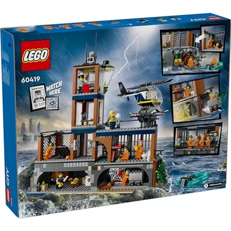 LEGO City Policijos nuovada Kalėjimo sala 60419 – 980 dalių, 7 minifigūrėlės