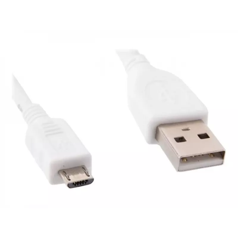 Gembird Cablexpert USB laidas – Micro-USB B tipo (kištukas) į USB A (kištukas) – 1 m – liejinis – baltas (CCP-MUSB2-AMBM-W-1M)