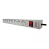 DIGITUS Professional A-19-STRIP-2-IMP – maitinimo paskirstymo blokas (PDU) 1U, 8x kištukinių lizdų, 1,8 m laidas, baltas