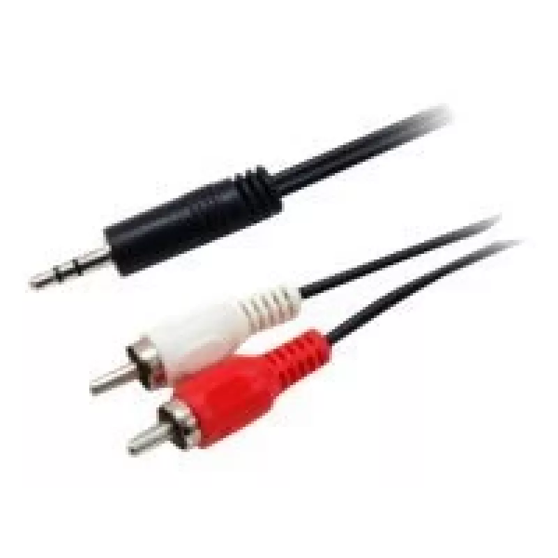 Equip 3.5mm Kištukas į 2xRCA Kištuką Stereo Garso Laidas, 2,5 m, Juodas