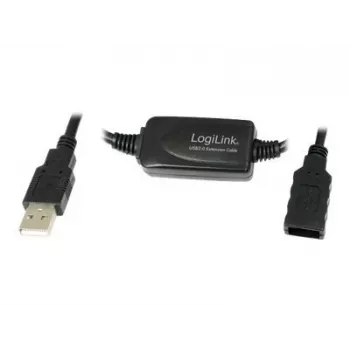 LogiLink UA0143 USB 2.0 kabelis USB-A kištukas į lizdą 10 m juodas