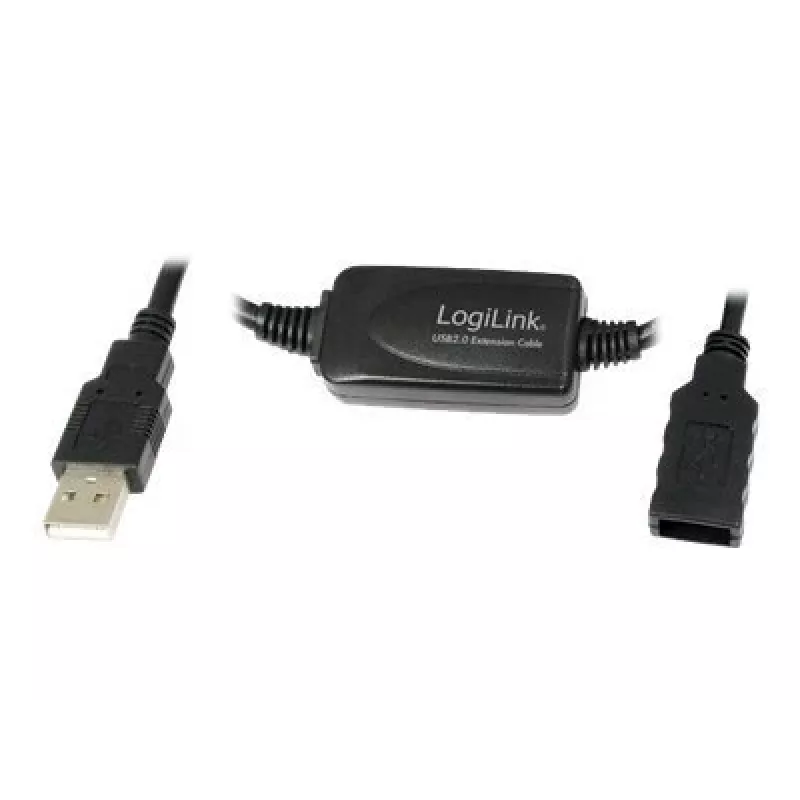 LogiLink UA0143 USB 2.0 kabelis USB-A kištukas į lizdą 10 m juodas