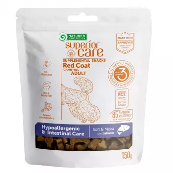 Minkšti šunų dresūros skanėstai Nature’s Protection Salmon 150 g – hipoalerginiai, lašišos skonio