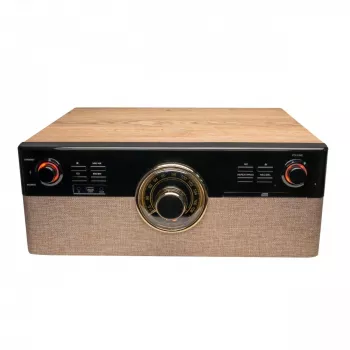 Patefonas AKAI ATT-300CC su diržine pavara, USB ir įmontuotu fono stiprintuvu, juodas