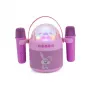 AKAI JoyBox Kids Karaoke rinkinys su Bluetooth, USB, MicroSD, AUX, FM radiju, RGB apšvietimu, balso keitikliu, laidiniu mikrofonu, įkraunama 1200 mAh baterija, 5W RMS