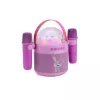 AKAI JoyBox Kids Karaoke rinkinys su Bluetooth, USB, MicroSD, AUX, FM radiju, RGB apšvietimu, balso keitikliu, laidiniu mikrofonu, įkraunama 1200 mAh baterija, 5W RMS
