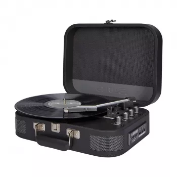 AIWA VPX-1951/TN Belt Drive Patefono grotuvas su Bluetooth 5.0, USB įrašymu, įmontuotais garsiakalbiais, 33/45/78 aps/min