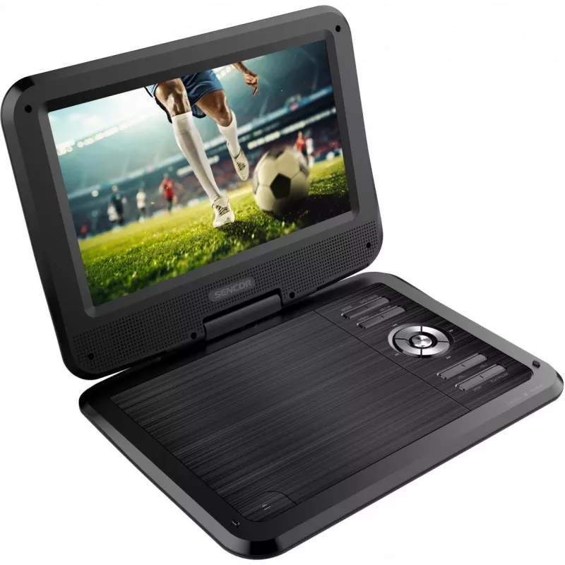 SENCOR SPV 2105 nešiojamas DVD grotuvas su 10,1 colio ekranu, USB/SD, pasukamu ekranu, automobiliniu adapteriu