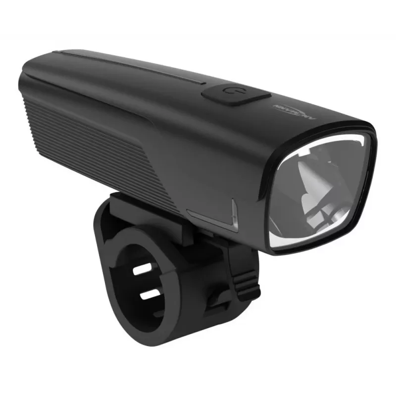 ANSMANN 1600-0524 LED priekinis dviračio žibintas, 500 liumenų, 50 liuksų, 2600 mAh, 2 W, juodas