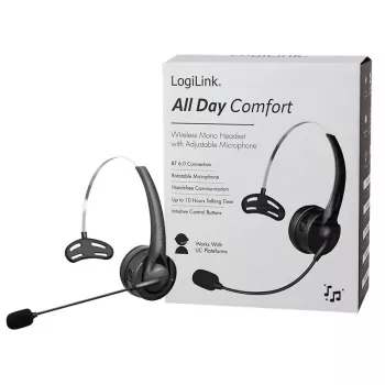 LogiLink BT0075 On-Ear Bluetooth ausinės, juodos