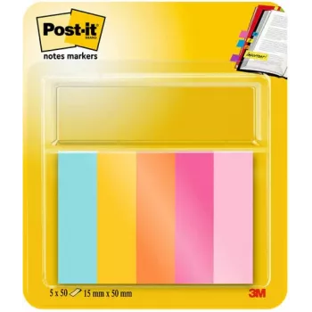 3M Page Marker 670-5-BEA spalvoti skirtukai, 5x100 lapų/pakuotė