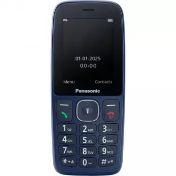 Panasonic KX-TF400EXC Mėlynas mygtukinis telefonas su dideliais mygtukais ir SOS mygtuku