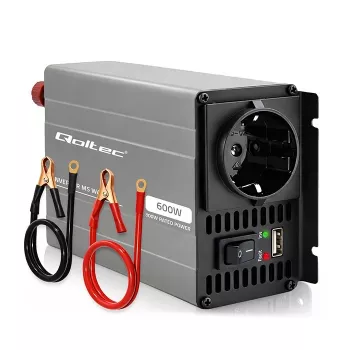 Qoltec MS Wave Power Inverter 12V to 230V 300/600W USB