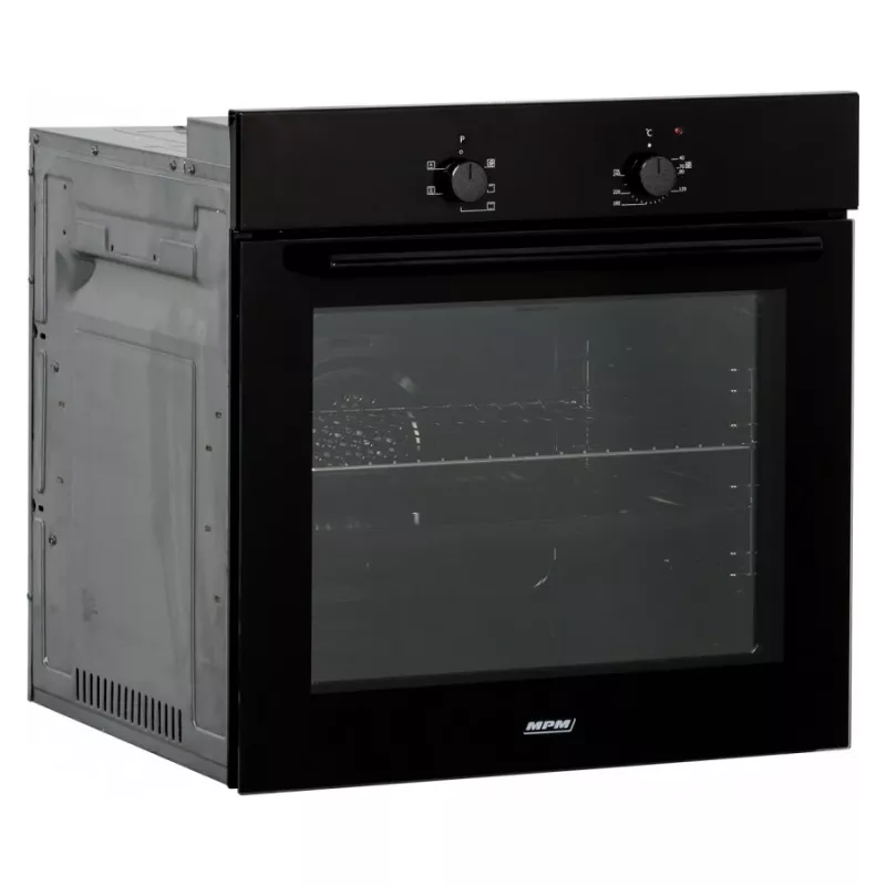MPM MPM-63-BO-12T įmontuojama elektrinė orkaitė 65L juoda/nerūdijantis plienas