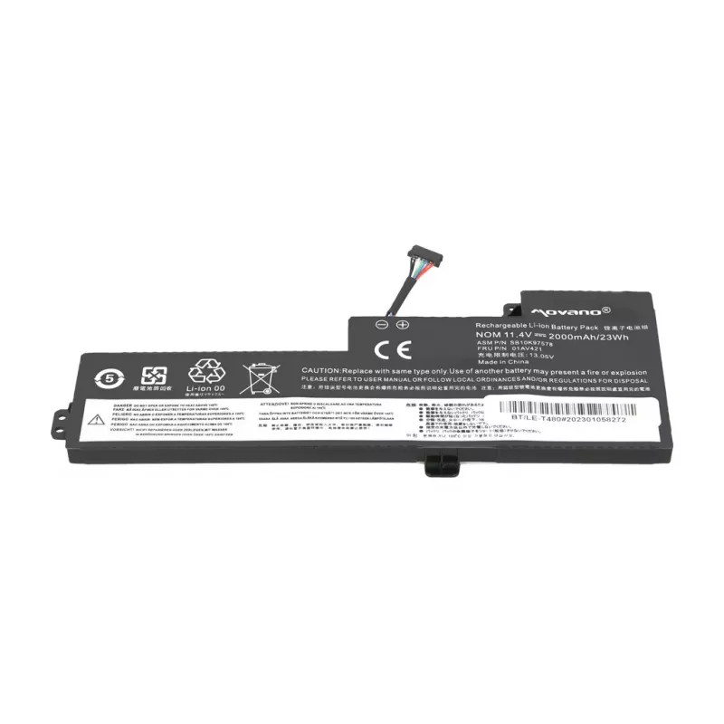 MITSU Battery 01AV419, skirta Lenovo ThinkPad T470 T480 A475 A485 – 2000 mAh (23 Wh)