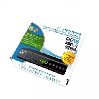 ESPERANZA DVB-T2 H.265/HEVC skaitmeninis imtuvas / dekoderis