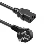 QOLTEC maitinimo laidas SCHUKO CEE kampuotas kištukas IEC C13 2 m juodas