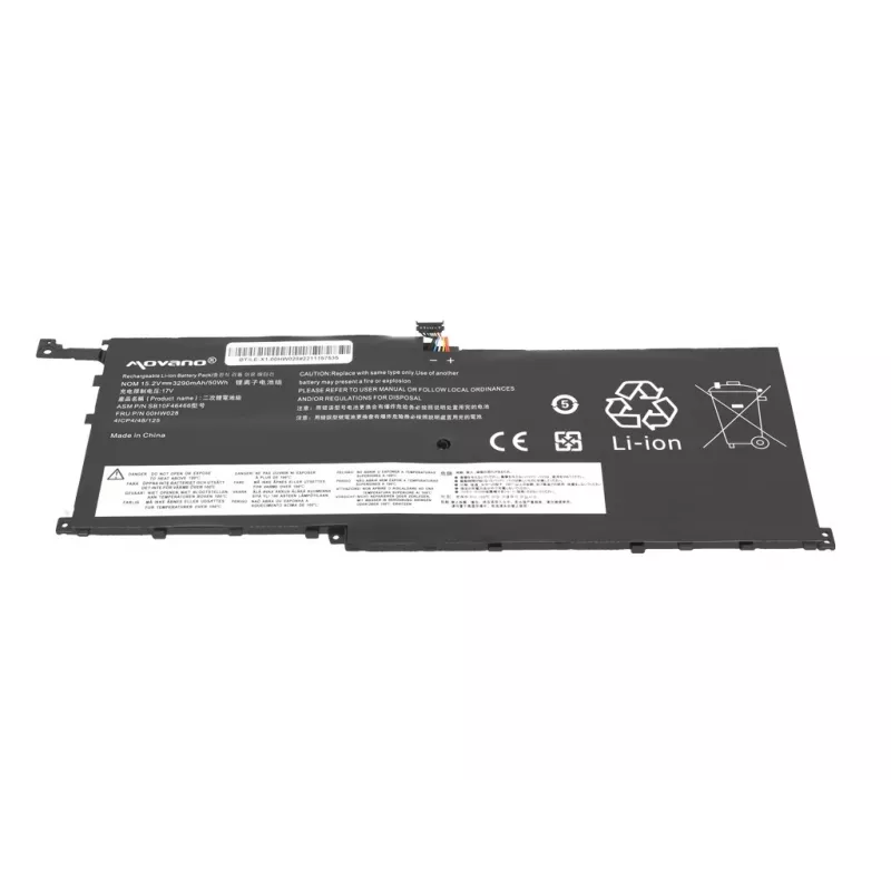 MOVANO akumuliatorius 00HW028 01AV439, skirtas Lenovo X1 Carbon 20FB – 3290 mAh (50 Wh)