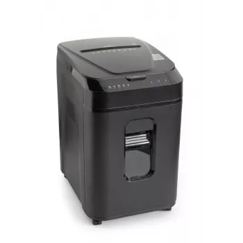 WALLNER Shredder AF160 C4 kryžminio pjovimo popieriaus smulkintuvas, 160 lapų automatinis padavimas, P-4 saugumas, 30L krepšys