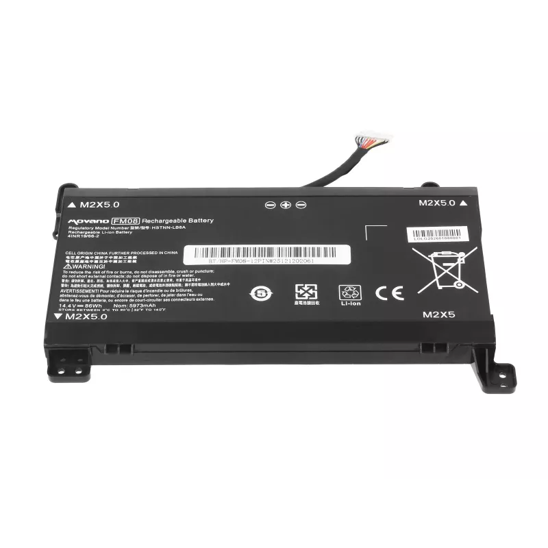 MOVANO akumuliatorius FM08 TPN-Q195, skirtas HP Omen 17-AN, 12 kontaktų, 5973 mAh (86 Wh)