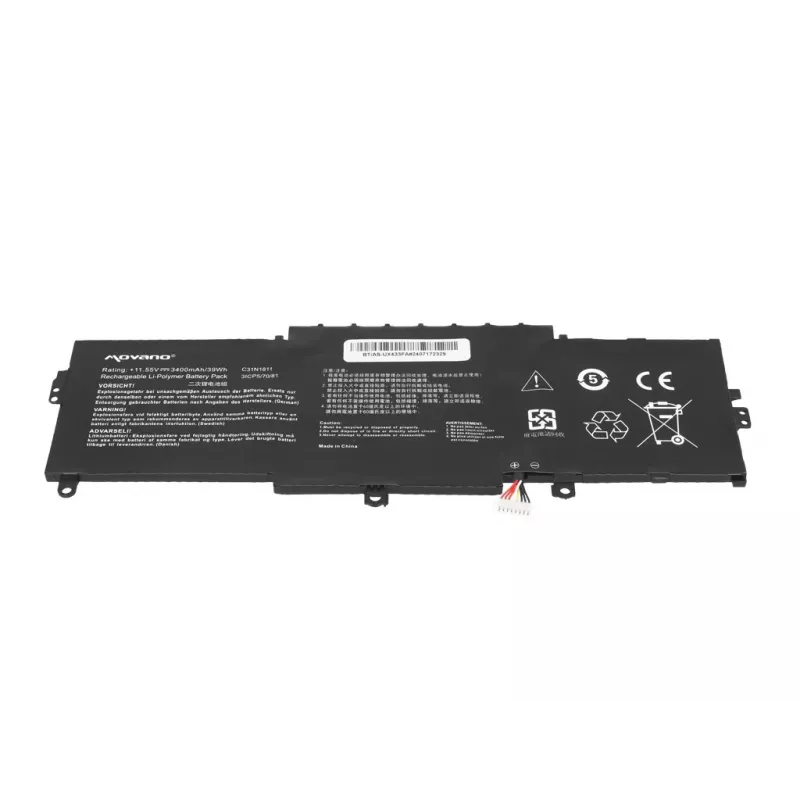 MOVANO baterija C31N1811, skirta Asus ZenBook 14 UX433 / UX433F / UX433FA / UX433FN / UX433FL - 3400 mAh (39 Wh)