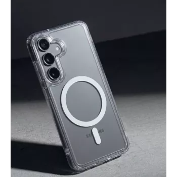Crong Hybrid Clear Magnetic Case, Samsung Galaxy A57, Skaidrus, MagSafe suderinamas