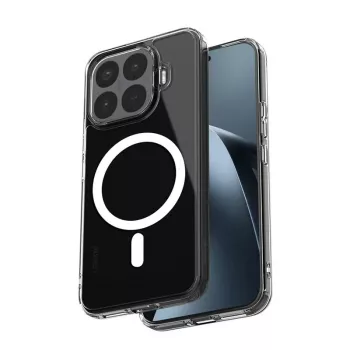 Crong Hybrid Clear Magnetic MagSafe dėklas, skirtas Xiaomi 13T 5G / 13T Pro 5G (permatomas)