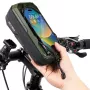 WILDMAN Bicycle Frame Bag GX330 su telefono laikikliu, žalia