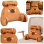 LEAN TOYS Atraminė nugaros pagalvė kėdei ir lovai Capybara Brown 60 x 40 cm