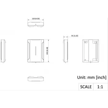 Hikvision DS-PM501Z8T4 8 kanalų maitinimo blokas 12VDC 5A su akumuliatoriaus atsarginiu maitinimu