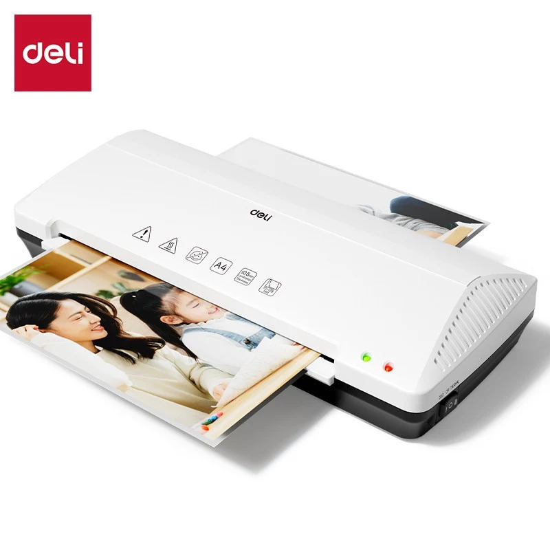 DELI Office Laminator ET102 A4 – karštas ir šaltas laminavimas, 2 velenai, 250 mm/min, juodas