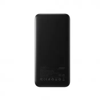 Powerbank Joyroom JR-PBF14 Pro 22.5W 20000mAh su skaitmeniniu ekranu 2x USB-A 1x USB-C - Juoda