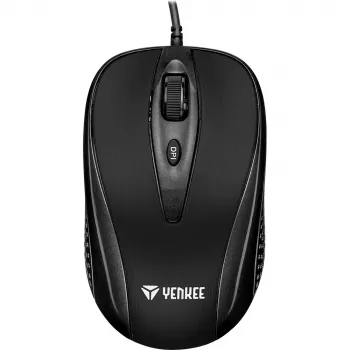 YENKEE YMS 1025 BK QUITO USB laidinis pelė, optinė, 1000 DPI, 4 mygtukai, juoda