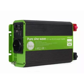 Gembird EG-PWC-PS500-01 12V į 230V gryno sinuso galios keitiklis 500W
