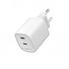 Gembird TA-UC-2C-PD45-01-W 45W USB-C dviejų prievadų sieninis įkroviklis baltas