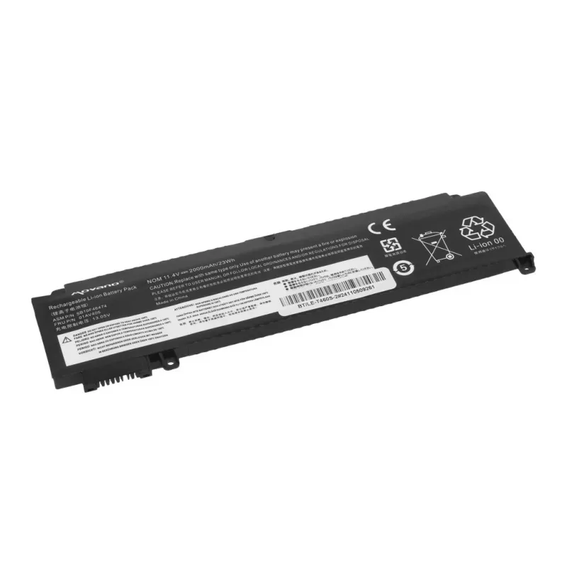 MITSU Akumuliatorius, skirta Lenovo ThinkPad T460s T470s - Priekinė pusė - 2000 mAh (23 Wh)