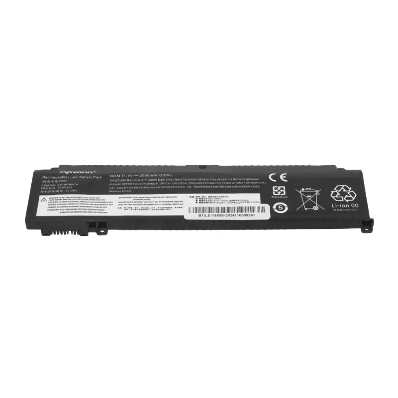 MITSU Akumuliatorius, skirta Lenovo ThinkPad T460s T470s - Priekinė pusė - 2000 mAh (23 Wh)
