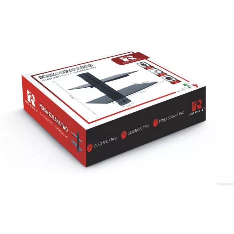 RED EAGLE TWO Stiklinė lentyna skaidri 450x350 mm grūdintas stiklas