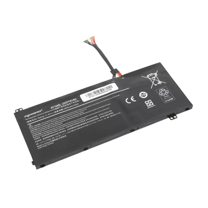 MOVANO baterija AC14A8L AC15B7L, skirta Acer VN7 Nitro V15 V17 – 4600 mAh (52 Wh)