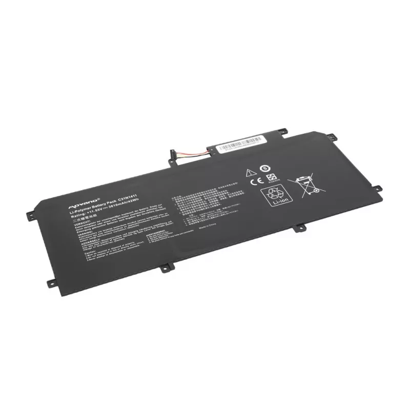 MOVANO Battery C31N1411, skirta Asus Zenbook UX305 / U305F / U305FA / UX305CA / UX305FA – 3610 mAh (42 Wh)