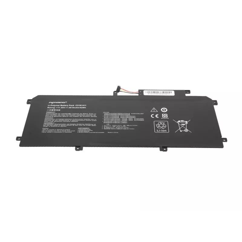 MOVANO Battery C31N1411, skirta Asus Zenbook UX305 / U305F / U305FA / UX305CA / UX305FA – 3610 mAh (42 Wh)