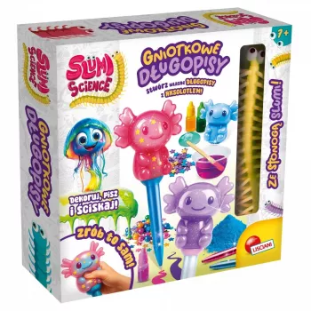LISCIANI Slumi Squishy Pens – Asortuotas naujoviškas tušinukas su streso malšinimo antgalėliu, juodas rašalas, 0,7 mm vidutinis smaigalys, 1 vnt.