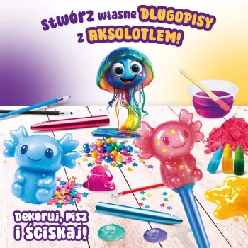 LISCIANI Slumi Squishy Pens – Asortuotas naujoviškas tušinukas su streso malšinimo antgalėliu, juodas rašalas, 0,7 mm vidutinis smaigalys, 1 vnt.