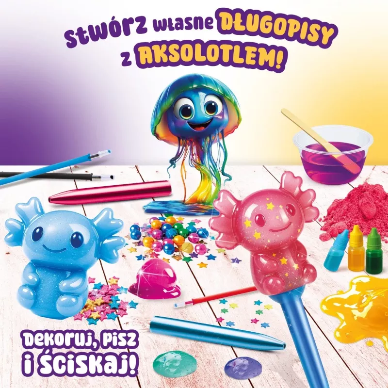 LISCIANI Slumi Squishy Pens – Asortuotas naujoviškas tušinukas su streso malšinimo antgalėliu, juodas rašalas, 0,7 mm vidutinis smaigalys, 1 vnt.