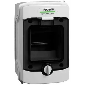 NOARK PHS 4T paviršinio montavimo IP65 skirstomasis dangtis, 1x4 moduliai, pilkas su permatomu dangteliu